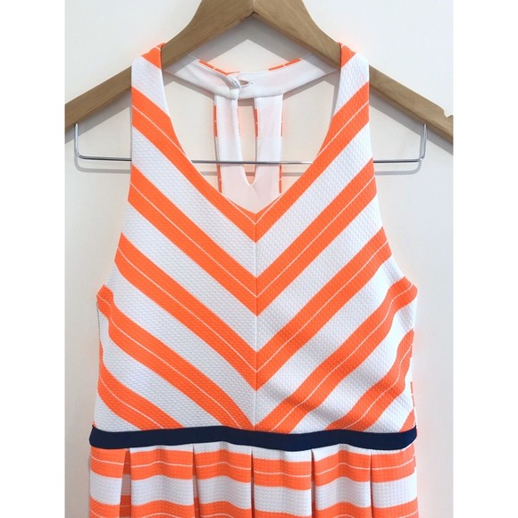 Pink & Violet Halter Dress Girls Sz 14 Bright Orange Open Back Sleeveless - Picture 5 of 11